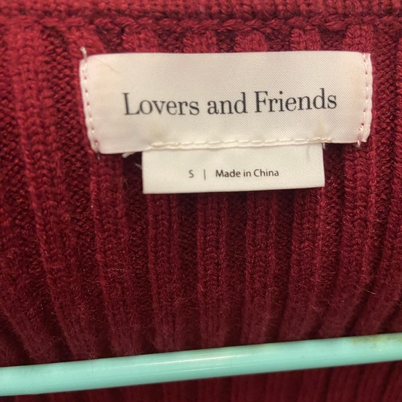 Lovers + Friends Michelle Knit Shrug in Ruby - Picture 5 of 5